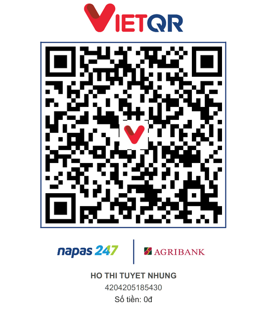Mã QR chuyển khoản ủng hộ