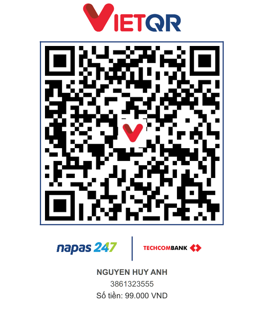 Mã QR VietQR chuyển khoản 99.000đ