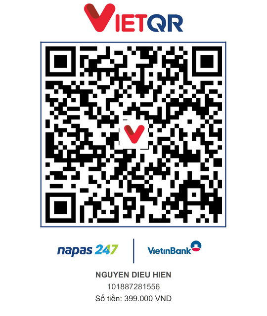 Mã QR chuyển khoản 399.000đ