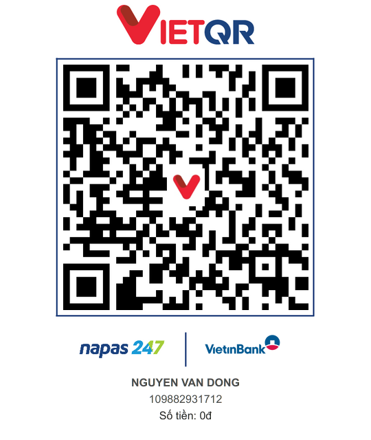 VietQR - Vietinbank 109882931712 - Nguyễn Văn Đồng