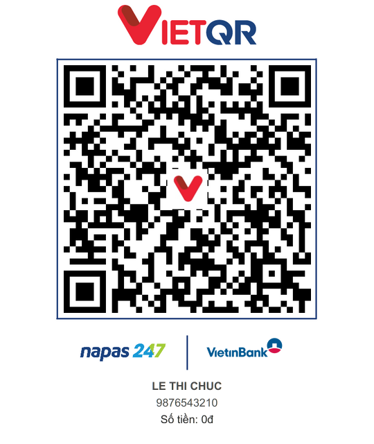 Mã QR chuyển khoản VietinBank