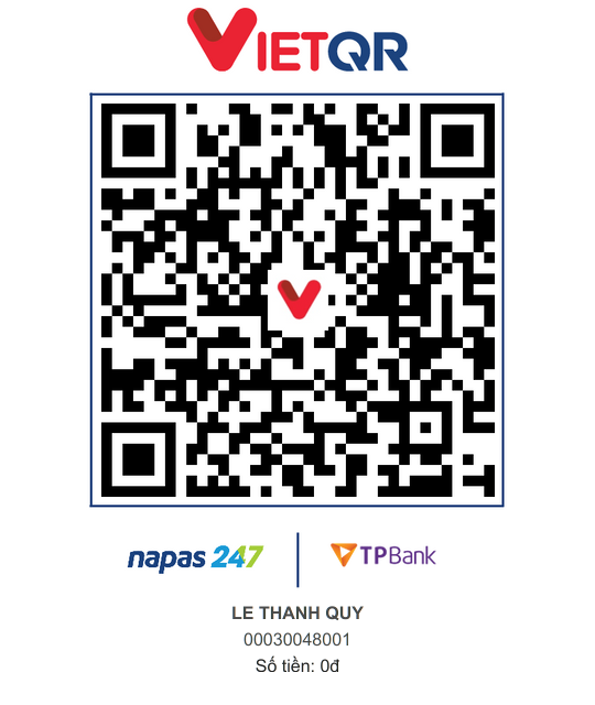 Mã QR chuyển khoản ủng hộ MapCar