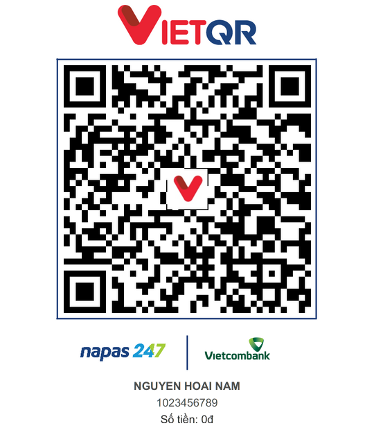 Mã QR chuyển khoản tới NGUYEN HOAI NAM