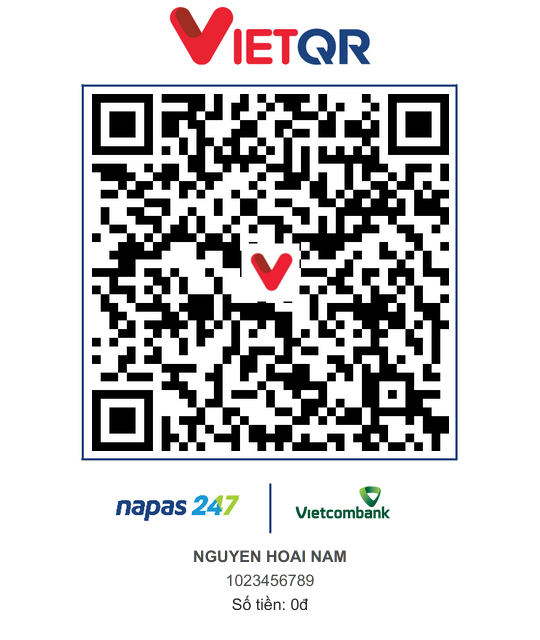 Mã QR chuyển khoản tới NGUYEN HOAI NAM