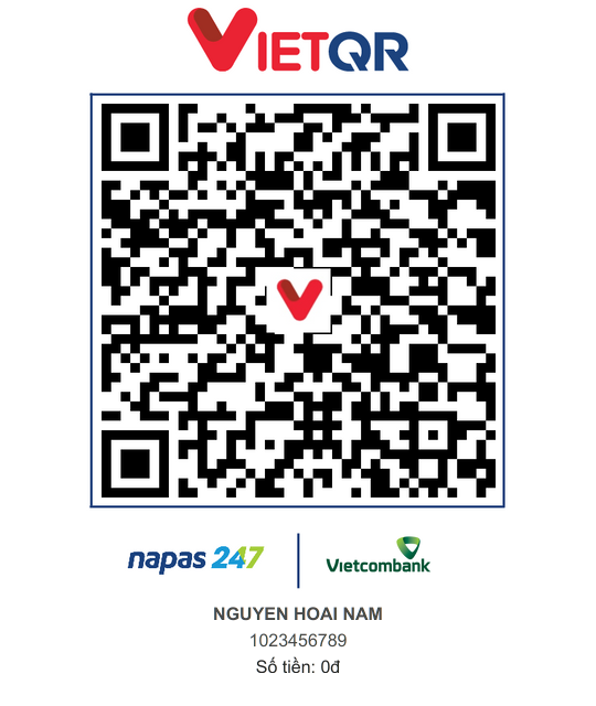 Mã QR chuyển khoản tới NGUYEN HOAI NAM