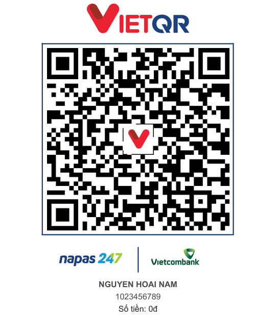 Mã QR chuyển khoản tới NGUYEN HOAI NAM