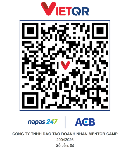 Mã VietQR tài khoản Mentor Camp