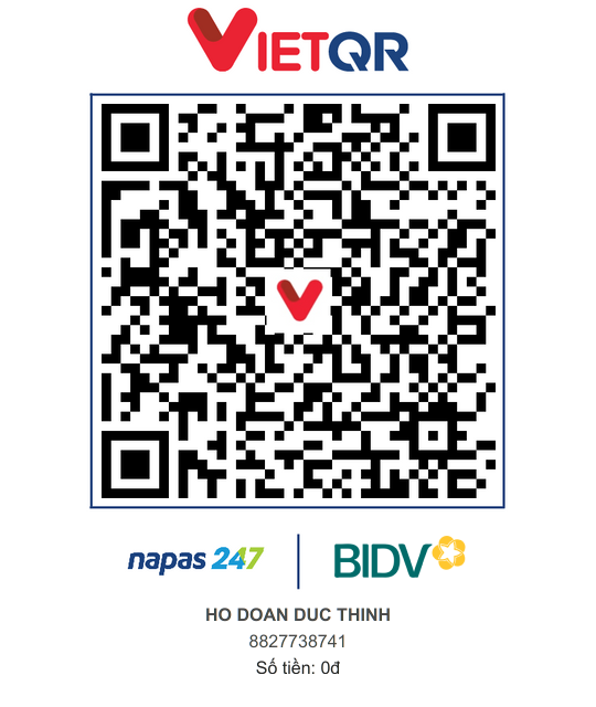Mã QR chuyển khoản BIDV tới tài khoản Hồ Đoàn Đức Thịnh