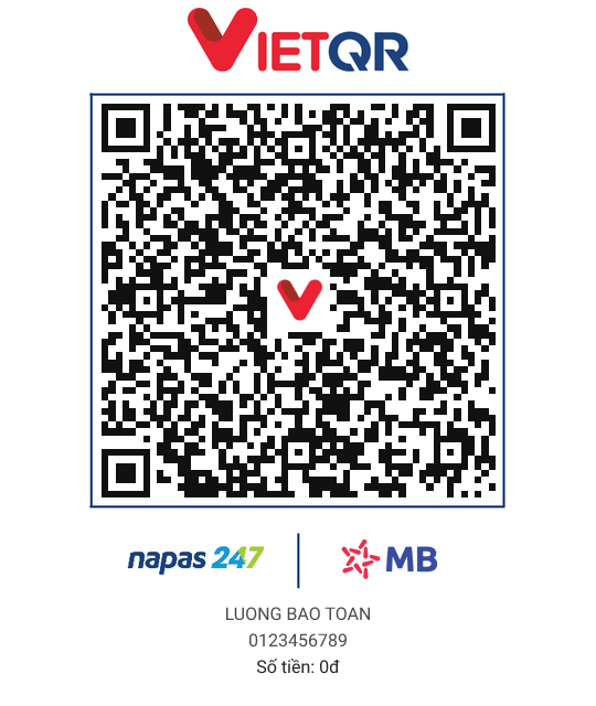 Mã VietQR mời cà phê