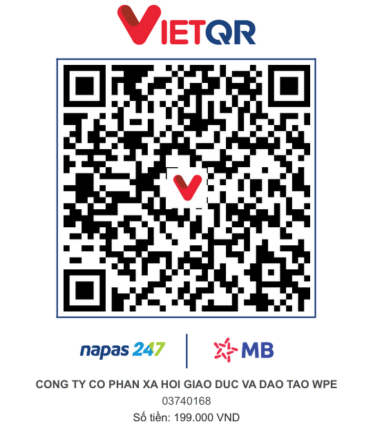 QR chuyển khoản WPE