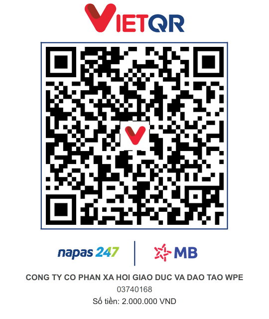 QR chuyển khoản WPE