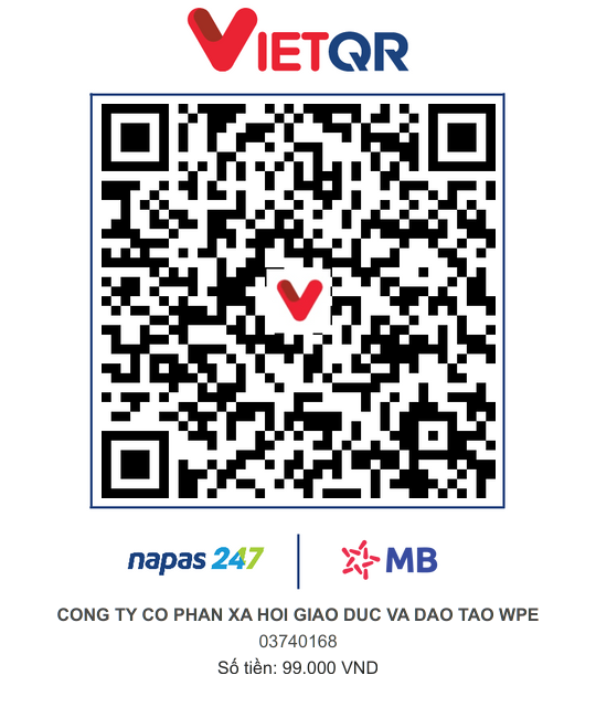 QR chuyển khoản WPE