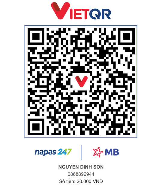 Mã QR Chuyển Khoản Ủng Hộ Ly Cafe