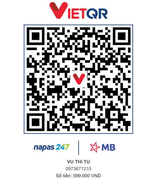 QR thanh toán khóa học video AI — Vietcombank