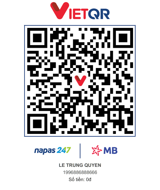 Mã VietQR ngân hàng MB của chú rể Lê Trung Quyền