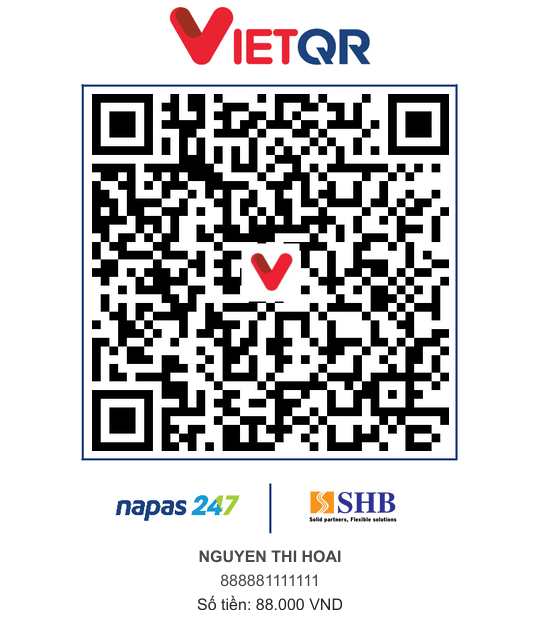 QR chuyển khoản SHB 88.000 đồng