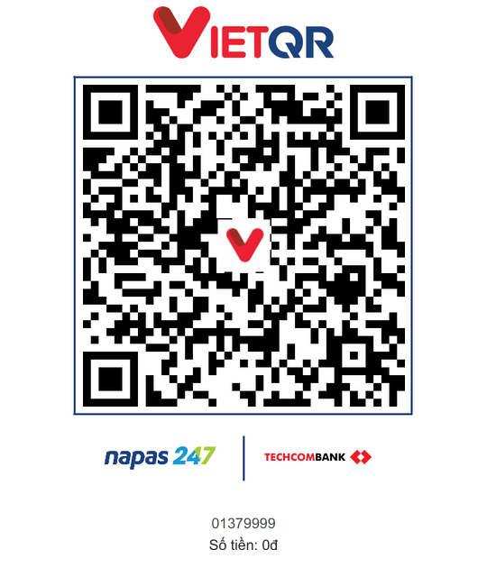 Mã QR thanh toán Techcombank 01379999
