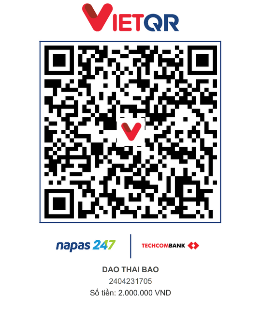QR chuyển khoản Techcombank — Freelancer Sinh Tồn