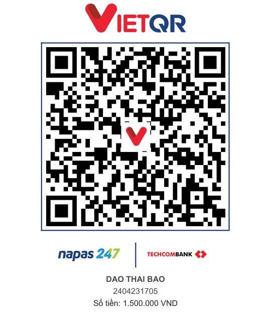 QR chuyển khoản Techcombank — Affiliate TikTok + Kênh AI