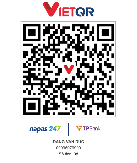 VietQR TPBank 09096079999 DANG VAN DUC