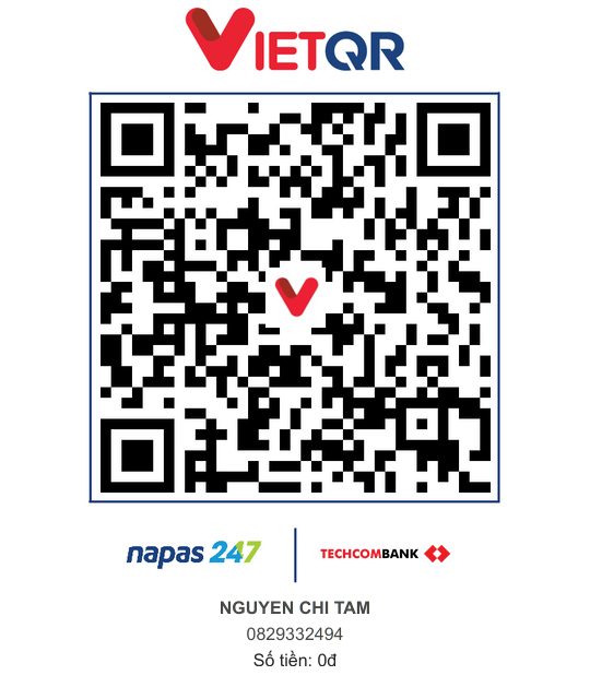 VietQR Techcombank NGUYEN CHI TAM 0829332494
