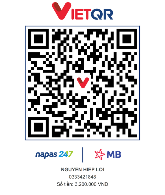 Mã QR chuyển khoản đặt cọc