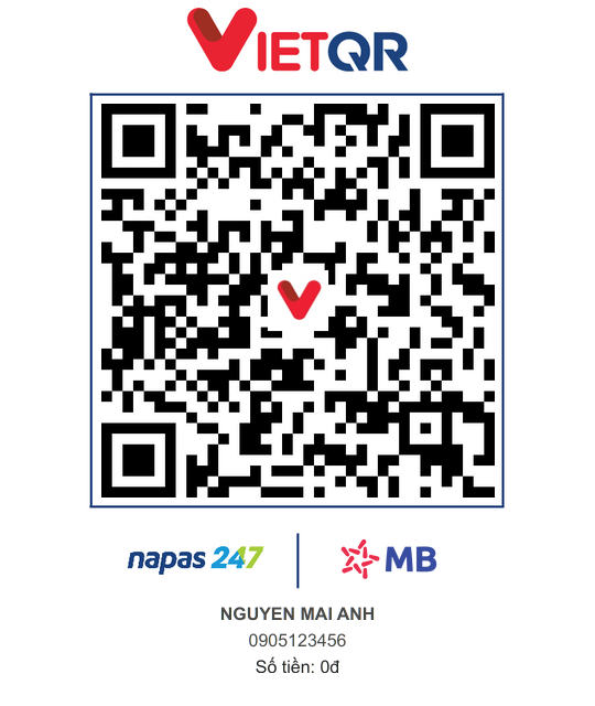 Mã QR chuyển khoản Nhà gái