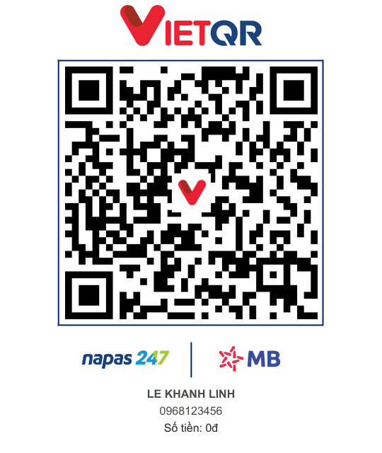 Mã QR chuyển khoản Nhà gái