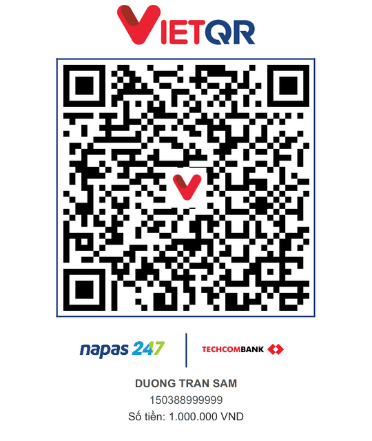 QR mời cà phê 1.000.000đ