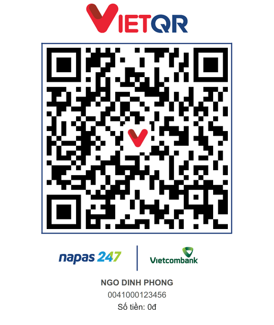 Mã QR chuyển khoản Nhà trai