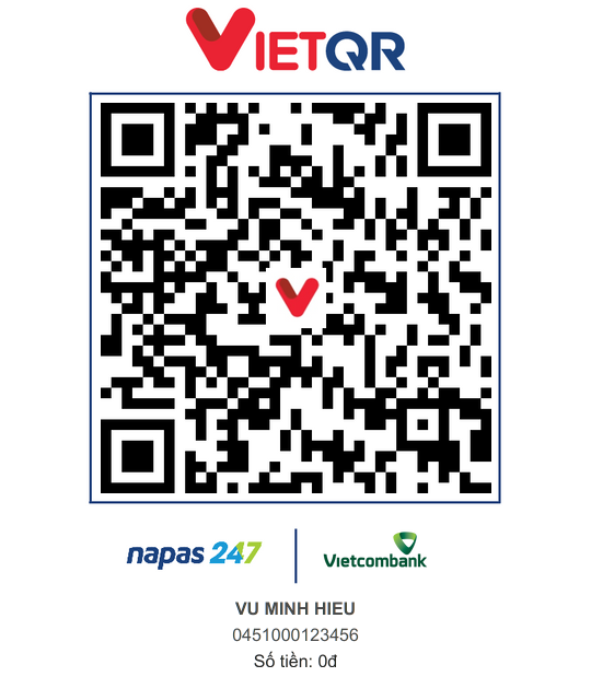 Mã QR chuyển khoản Nhà trai